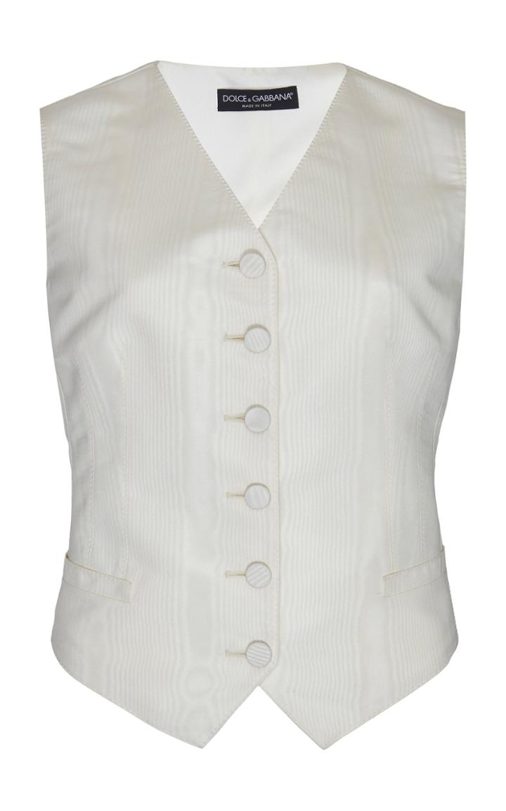 Dolce & Gabbana Button-front Faille Tuxedo Vest
