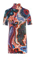 Moda Operandi Paco Rabanne Paisley Jacquard-knit High-neck Top Size: 34