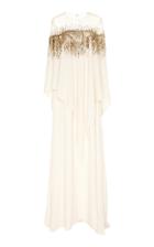 Oscar De La Renta Beaded Silk-blend Caftan Size: L