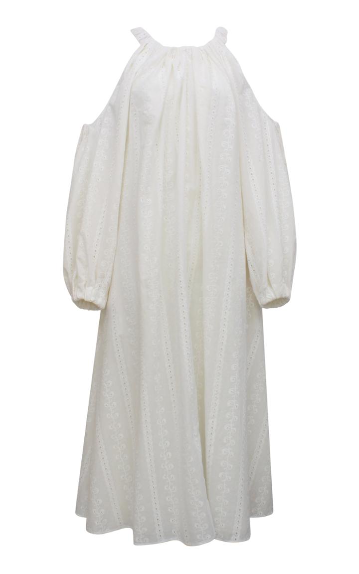 Moda Operandi Rejina Pyo Carmen Cotton Broderie Anglaise Cold-shoulder Midi Dress