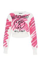 Moschino Printed Velour Sweatshirt