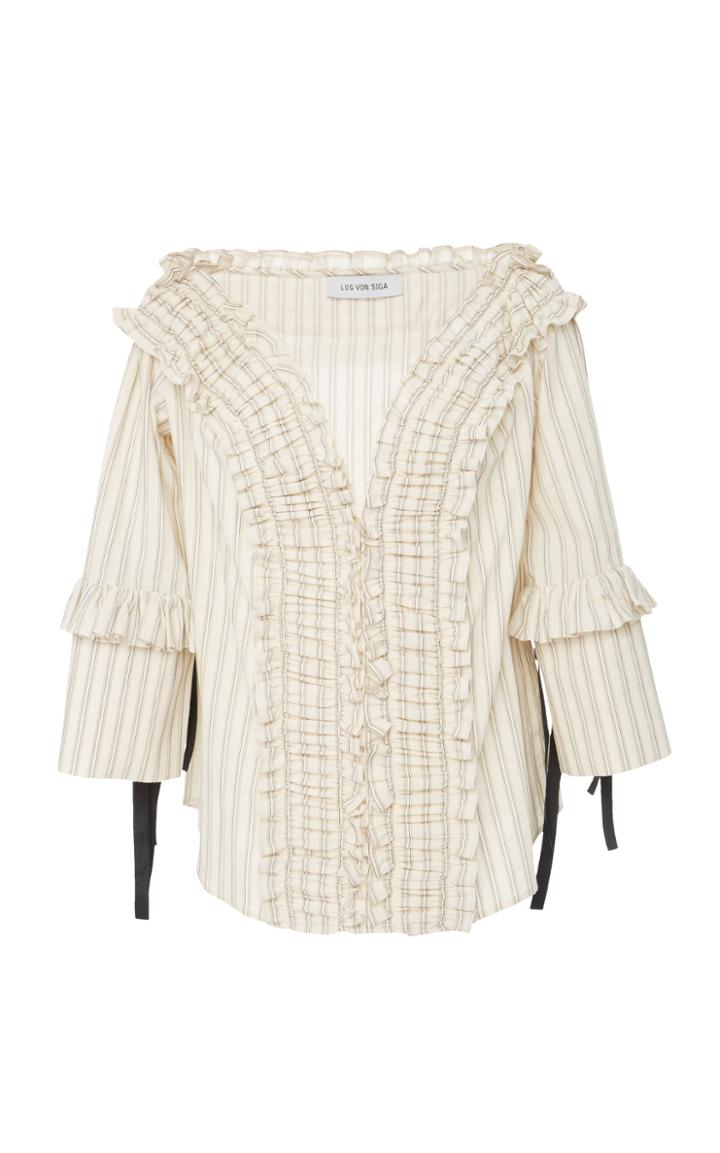 Lug Von Siga Off The Shoulder Frill Top