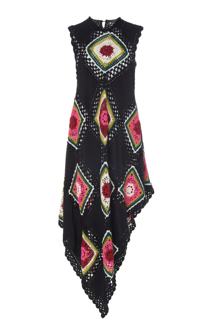 Oscar De La Renta Sleeveless Crochet Gown