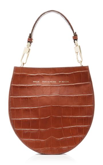 Chylak Horseshoe Croc-effect Leather Top Handle Bag
