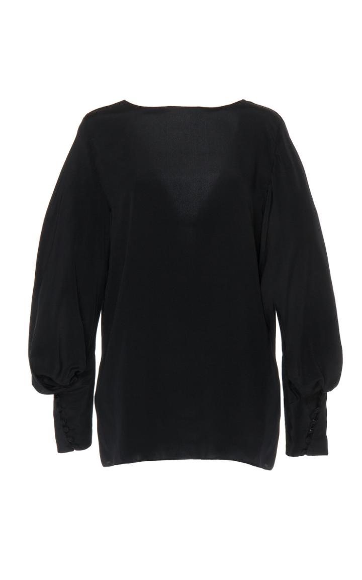 Johanna Ortiz It's About Time Silk Open Back Blouse