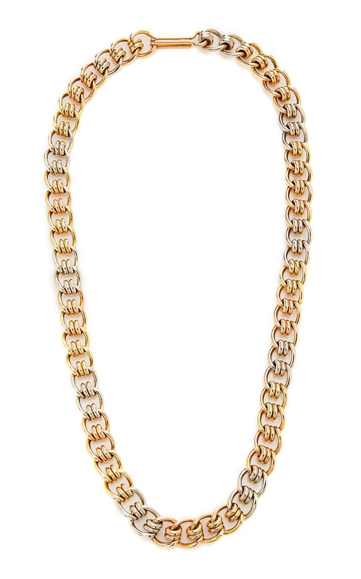 Vintage Bulgari Tricolor Gold Chain Necklace