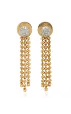 Maria Canale 18k Gold Ball Chain And Diamond Earrings