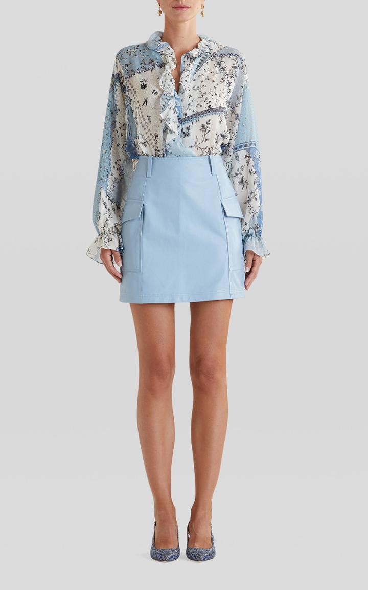 Moda Operandi Etro Leather Mini Cargo Skirt