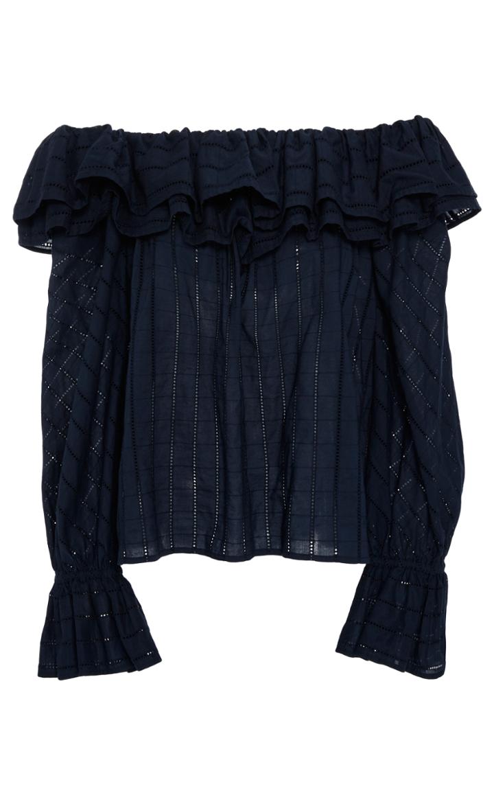 Merlette Kotor Ruffled Off-the-shoulder Blouse