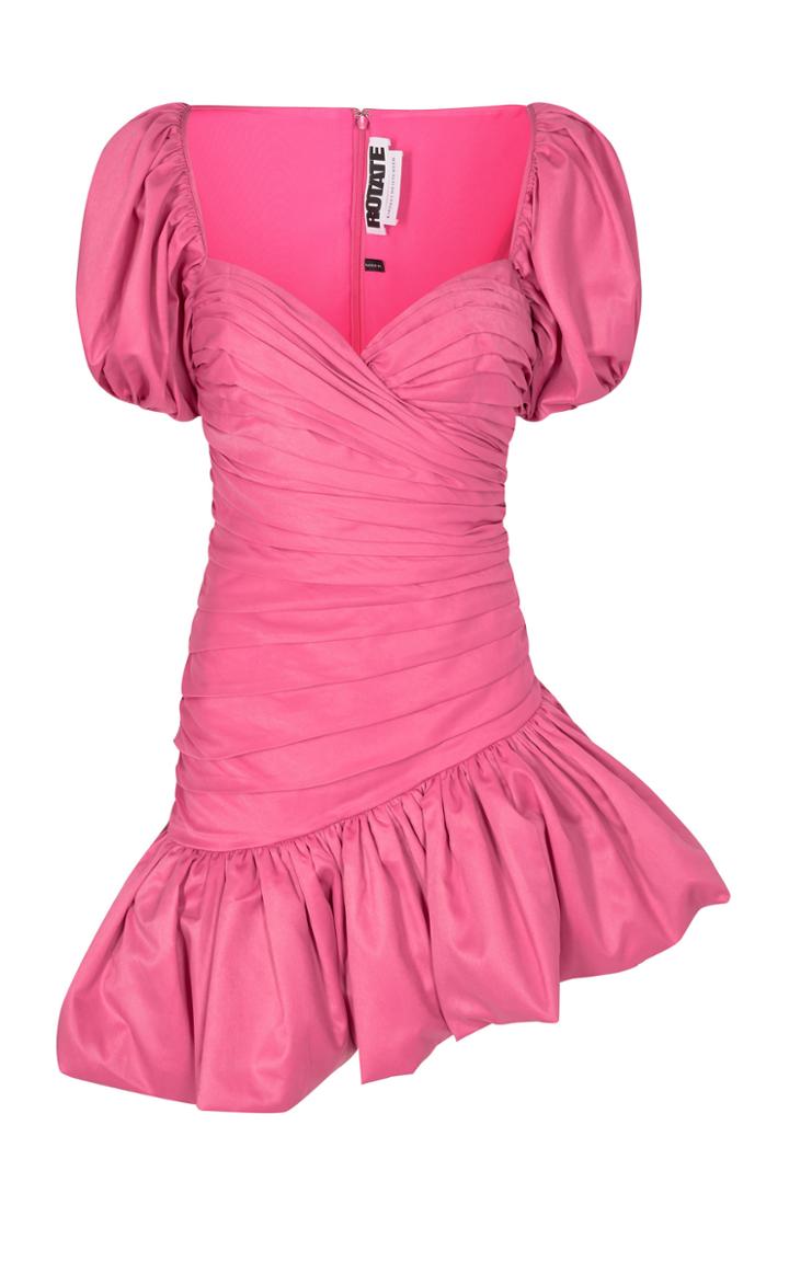 Moda Operandi Rotate Dionne Asymmetric Ruched Taffeta Mini Dress