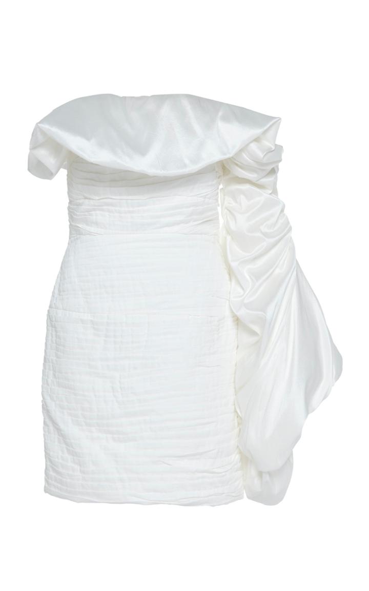 Moda Operandi Aje Allgro Tucked Puff Cotton Dress Size: 4