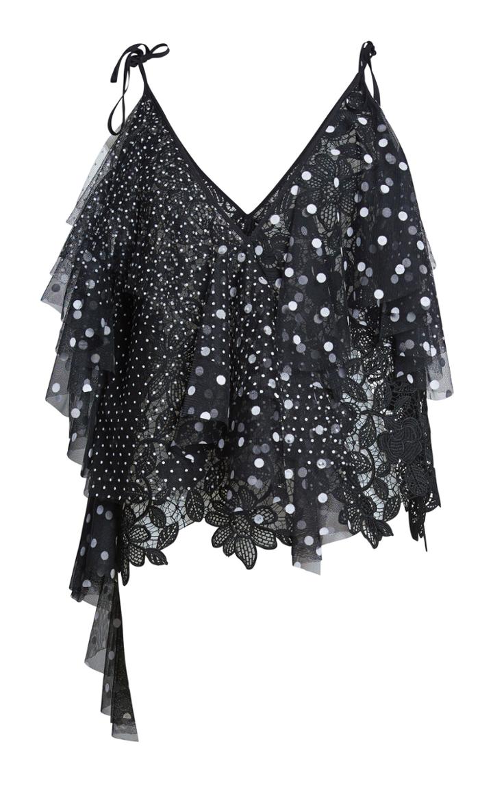 Romance Was Born Full Circle Frill Cold Shoulder Cami