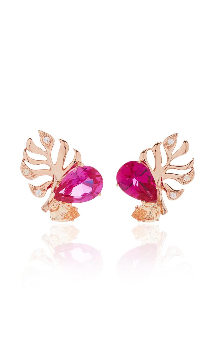 Anabela Chan 18k Rose Gold Vermeil And Multi-stone Earrings