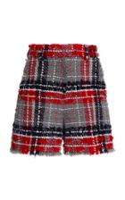 Thom Browne High-rise Plaid Tweed Shorts