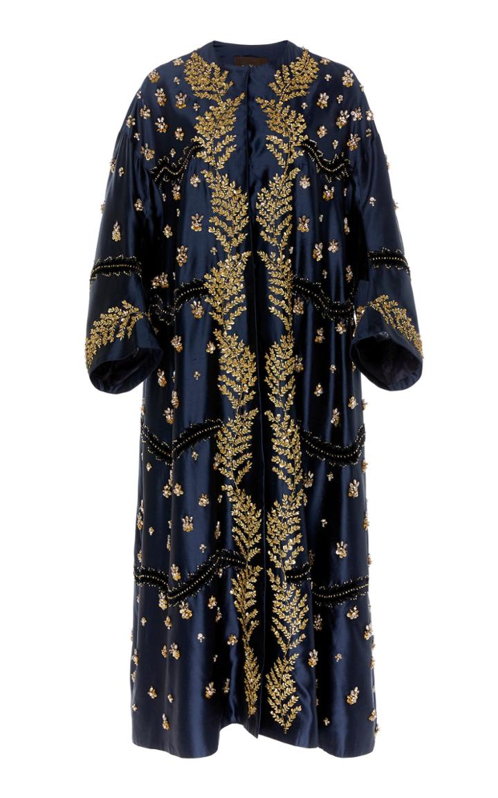 Biyan Hawwa Silk-blend Embellished Taffeta Coat