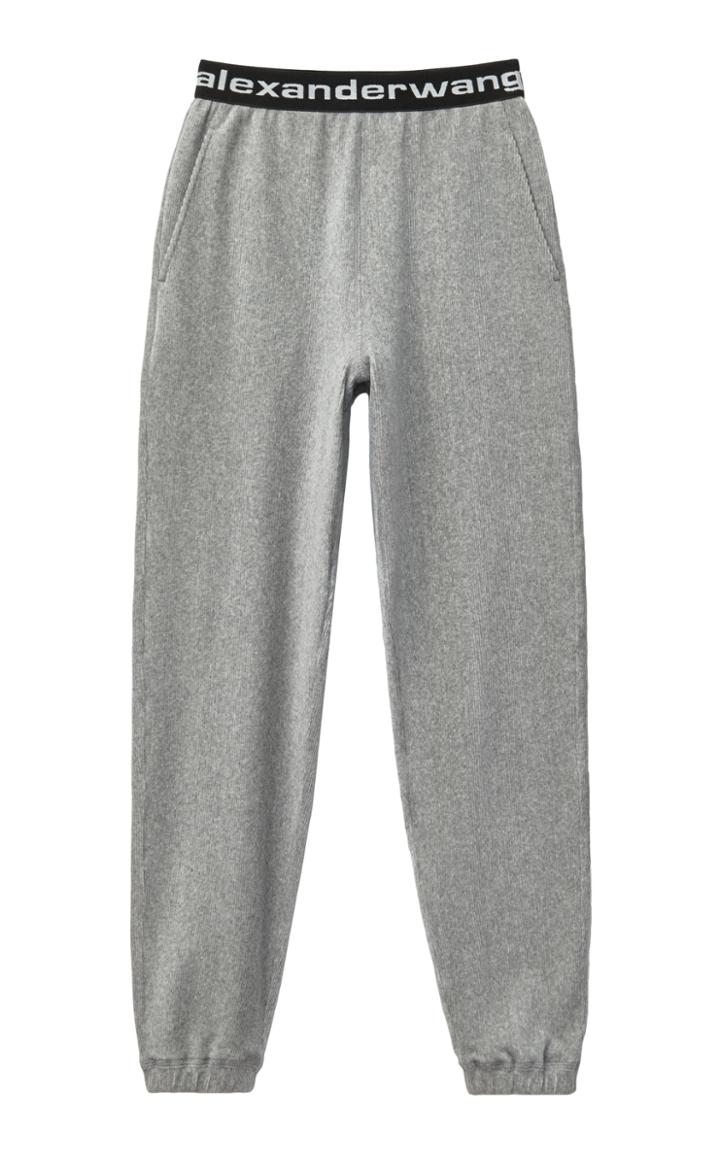 Alexander Wang Elastic-logo Stretch-jersey Pants