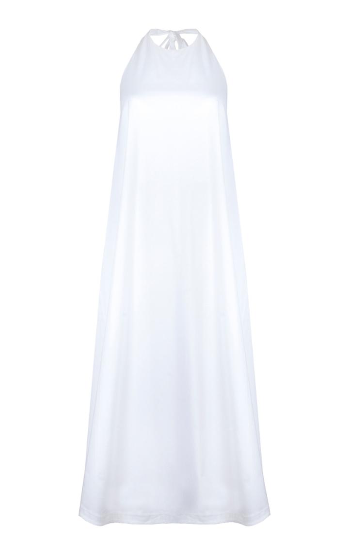 Moda Operandi Piece Of White Elodie Halterneck Poplin Dress