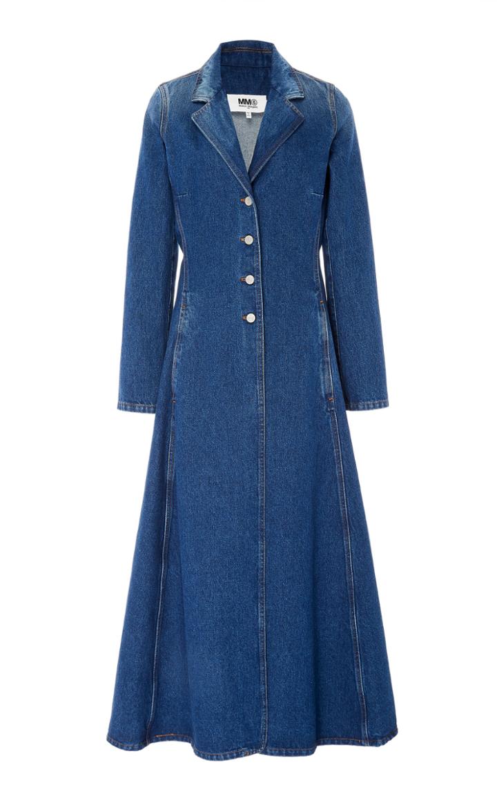 Mm6 Elongated A-line Denim Coat