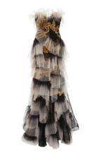 Marchesa Strapless Textured Gown