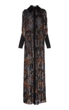 Sandra Mansour Mousseline Velvet Maxi Dress