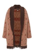 Moda Operandi Alanui Fringe-trimmed Quilted Floral Wool-blend Cardigan
