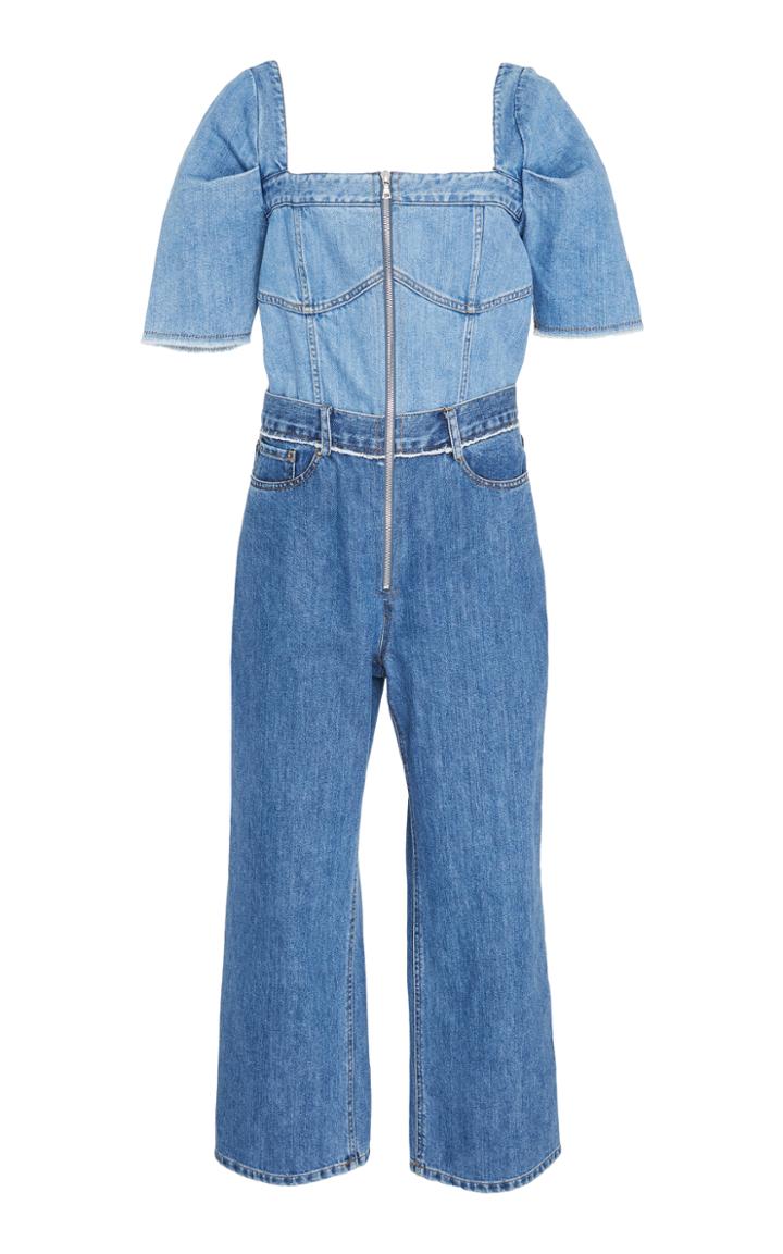 Sea Two-tone Denim Jumpsuit