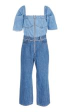 Sea Two-tone Denim Jumpsuit