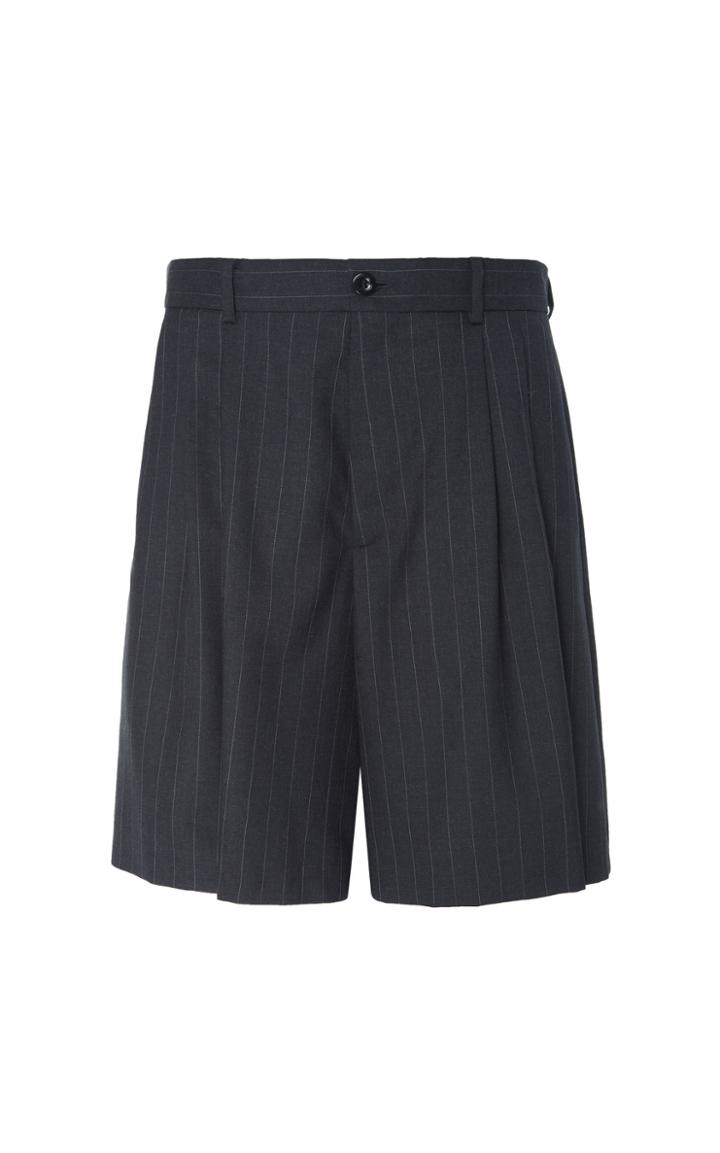 Maison Margiela Pinstripe Wool Shorts