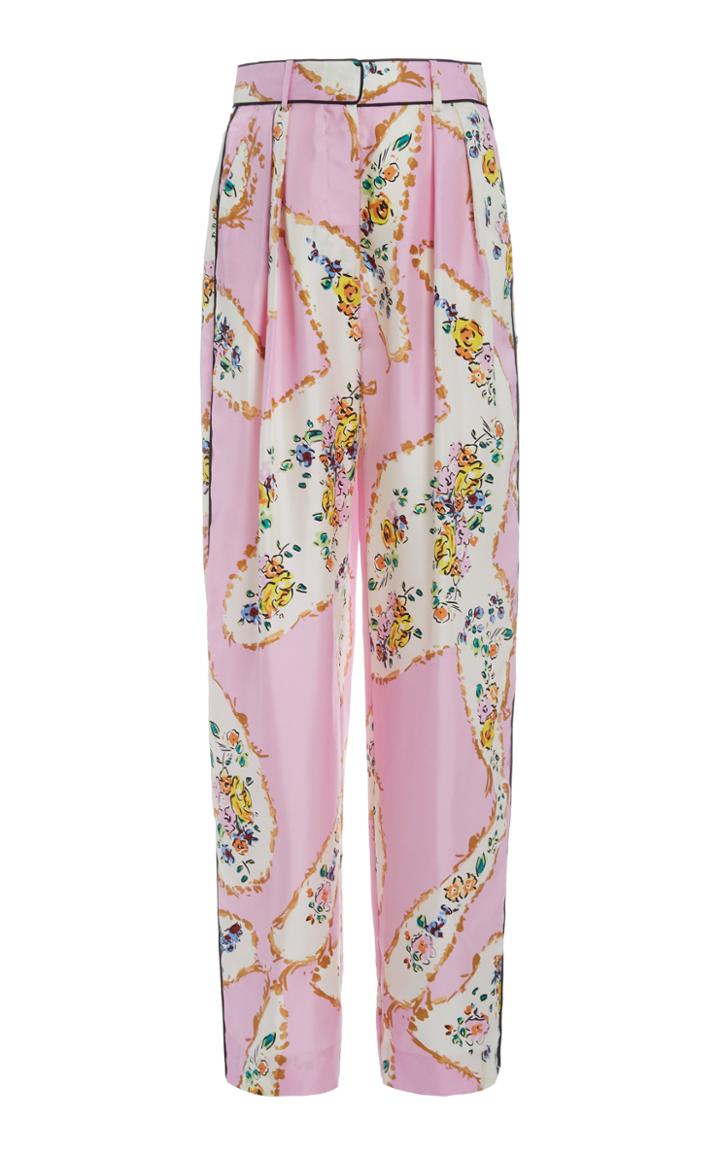 Moda Operandi Tory Burch Silk Pleated Pant