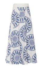 Three Graces London Amelina Printed Cotton-poplin Maxi Skirt