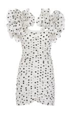 Moda Operandi Alessandra Rich Polka Dot Silk Taffeta Dress Size: 38