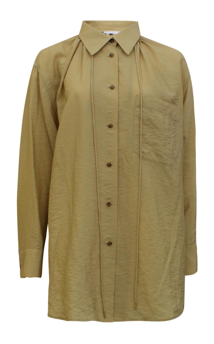 Moda Operandi Rejina Pyo Ashley Oversized Drawstring-detailed Crepe Shirt