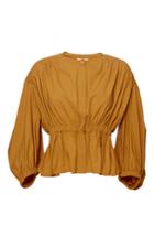 Sonia Rykiel Narcisse Poplin Long Sleeve Cotton Blouse