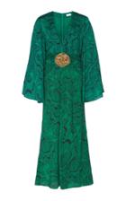 Rixo Indra Appliqud Silk-chiffon Midi Dress