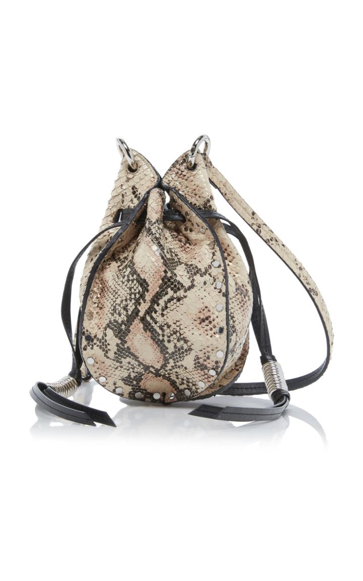 Isabel Marant Radji Snake-effect Leather Bucket Bag