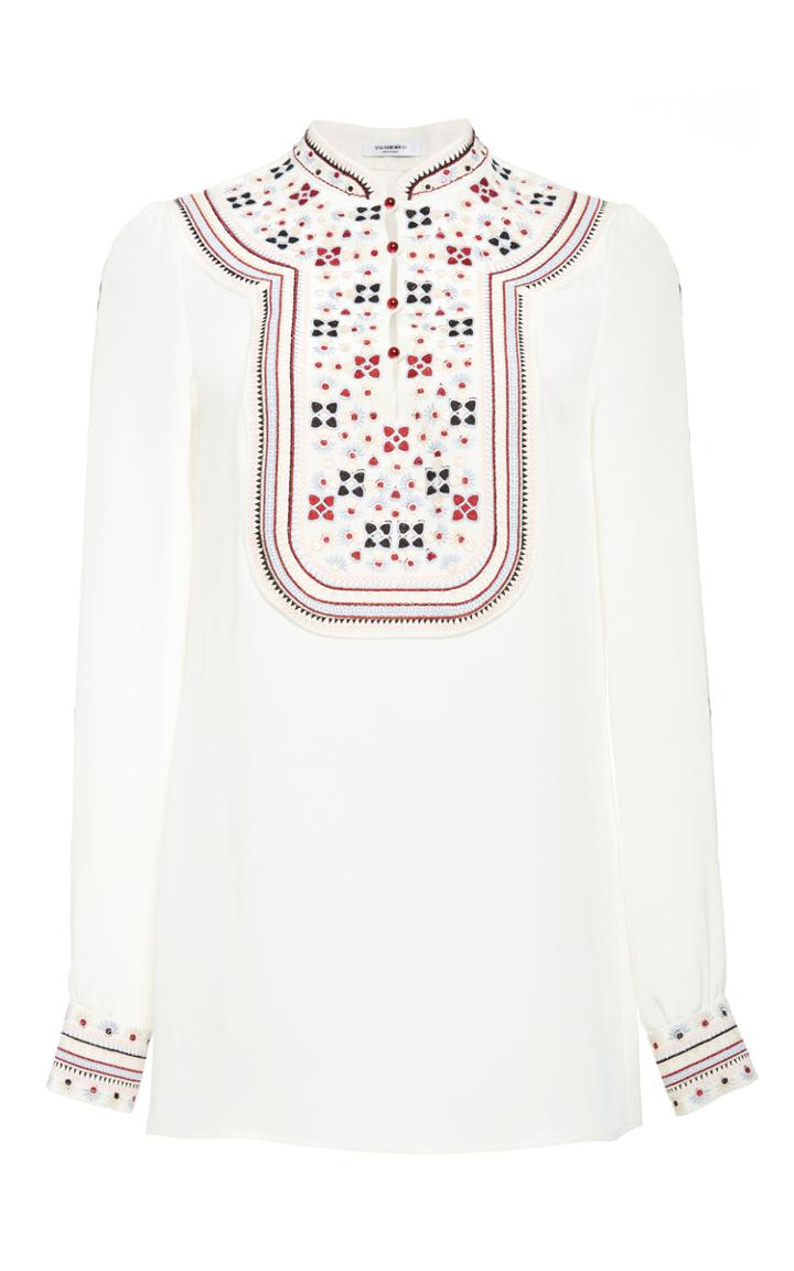 Vilshenko Silk Marocaine Blouse