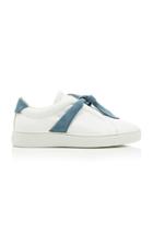 Alexandre Birman Clarita Bow-embellished Leather And Suede Sneakers