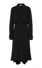 Silvia Tcherassi Pleated Gerarda Gabardine Trench Coat