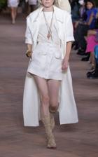 Moda Operandi Alberta Ferretti Linen-blend Utility Mini Skirt
