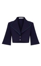 Moda Operandi Safiyaa Durene Heavy Crepe Cropped Jacket