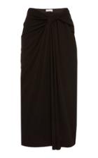 Rosetta Getty Twisted Cotton-jersey Midi Skirt Size: Xs