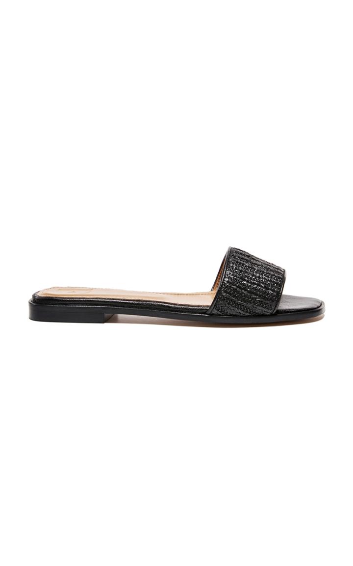 Moda Operandi Flattered Marley Straw Leather Slides