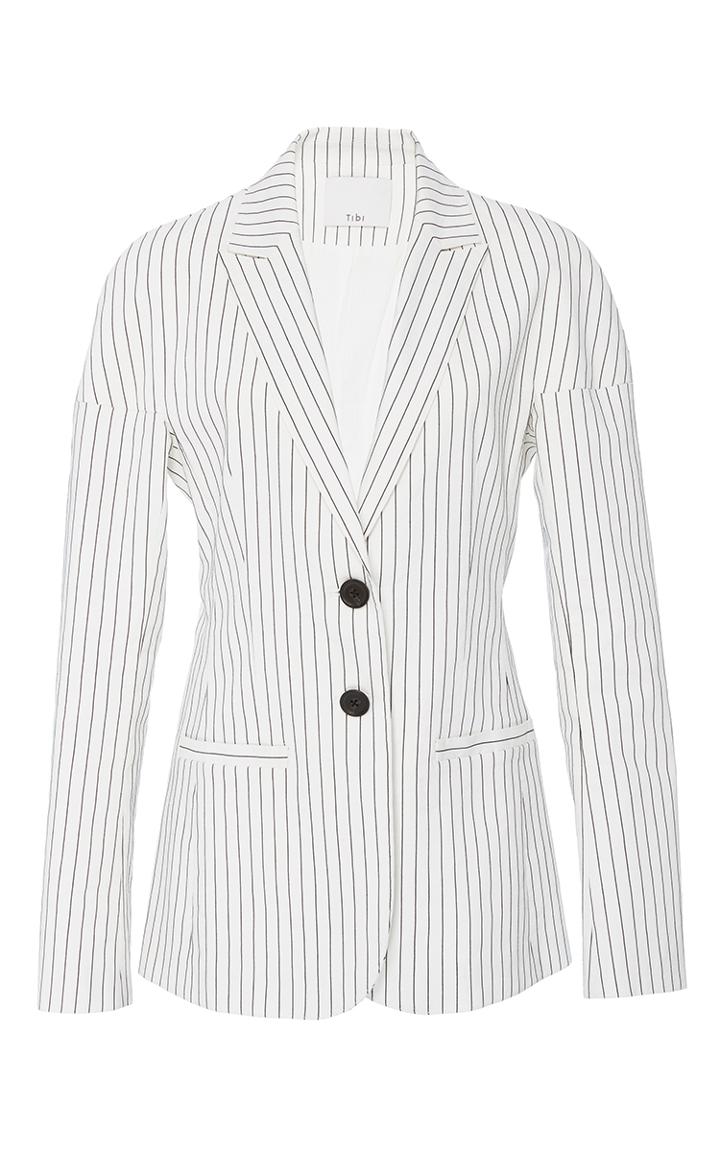Tibi Cecil Striped Blazer