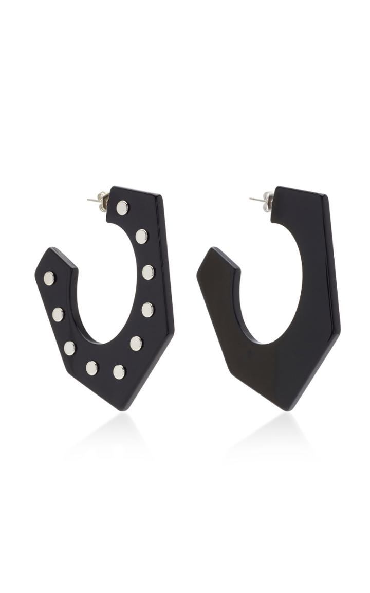 Rachel Comey Balady Studded Acrylic Hoop Earrings