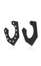 Rachel Comey Balady Studded Acrylic Hoop Earrings