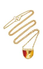 Brooke Gregson Crescent Halo Fire Opal Necklace 2