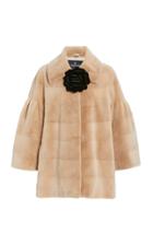 Moda Operandi J. Mendel Floral-accented Fur Jacket
