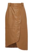 Ganni Leather Wrap Skirt