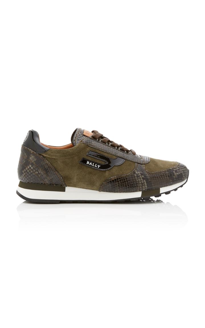 Bally Gavino Snake-effect Leather Low-top Sneakers