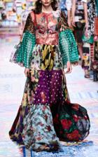 Moda Operandi Dolce & Gabbana Draped Patchwork Chiffon Gown